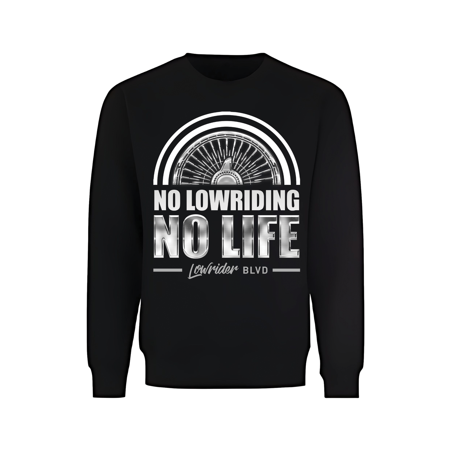 No Low Riding No Life Crewneck Gold/Chrome